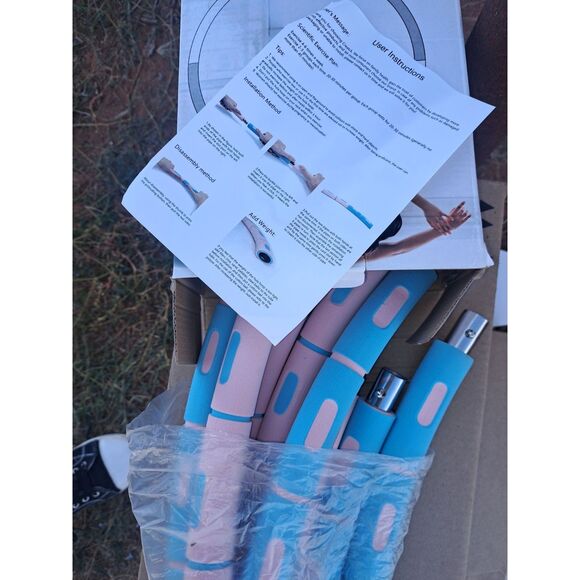 COPY - Overstock Germany! Creatck Adult Fitness Exercise Hula Hoop Teal/pink 37… - Picture 2 of 8